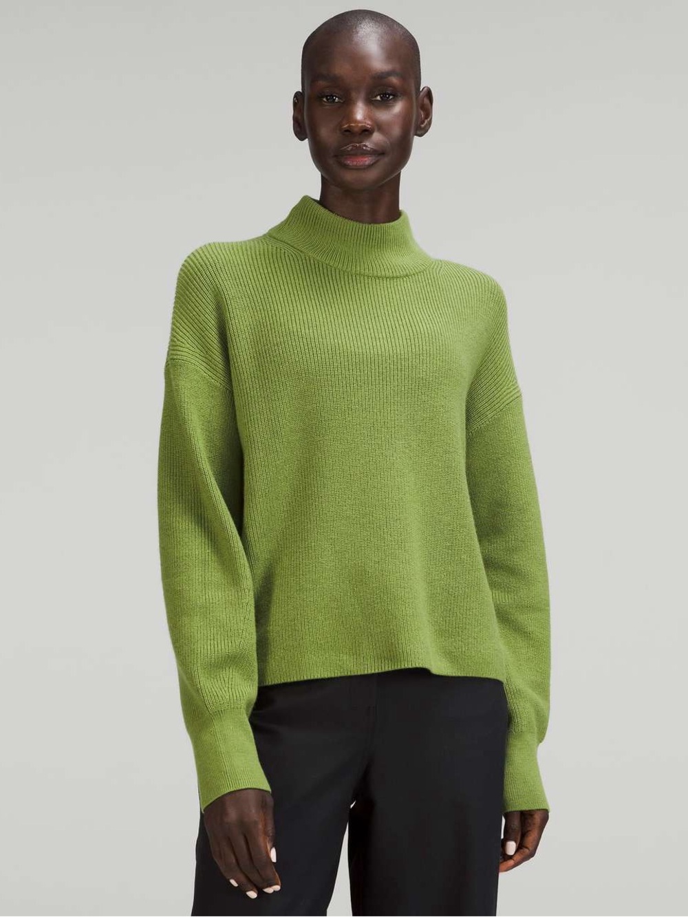Lululemon Merino Wool-Blend Ribbed Turtleneck Sweater
Green Foliage